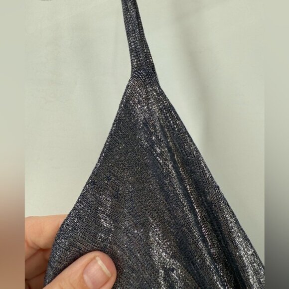 RAMY BROOKKade Metallic Ruched Gown In Spring Navy maxi dress size 2 - Picture 8 of 9